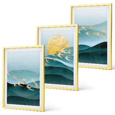 Wall art set Abstract sunset landscapes