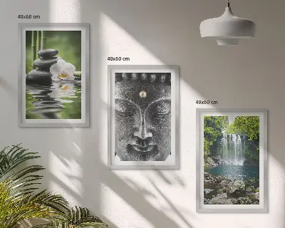 Harmony Stones Water Buddha Wall Art three-piece set