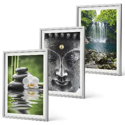 Harmony Stones Water Buddha Wall Art three-piece set