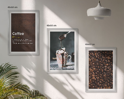 Wall art set Whipped cream coffee drink