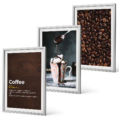 Wall art set Whipped cream coffee drink