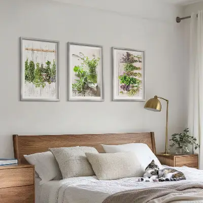 Kitchen herb plant wall art set a decorative collection for the kitchen