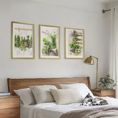 Kitchen herb plant wall art set a decorative collection for the kitchen