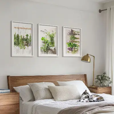 Kitchen herb plant wall art set a decorative collection for the kitchen