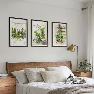 Kitchen herb plant wall art set a decorative collection for the kitchen