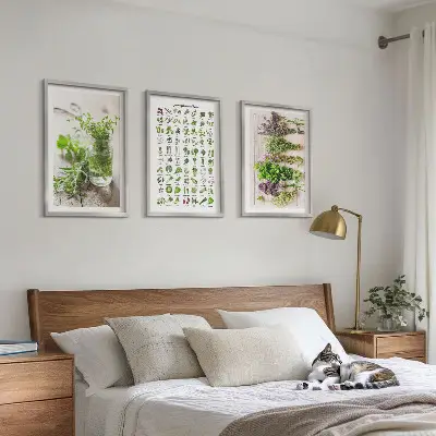 Dried herbs for the kitchen three-piece wall art set
