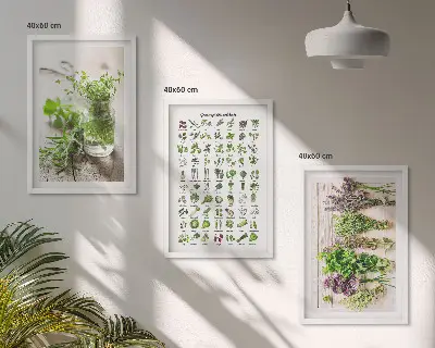 Dried herbs for the kitchen three-piece wall art set
