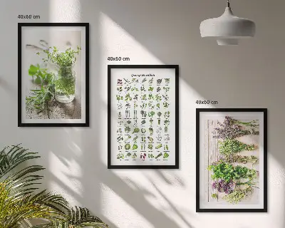 Dried herbs for the kitchen three-piece wall art set