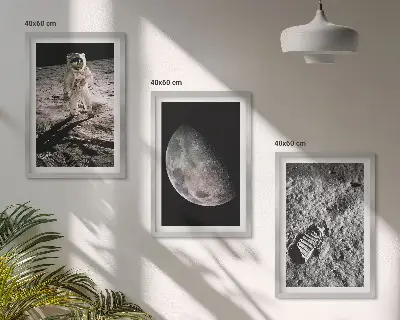 Astronaut moon photo wall art set set of wall art prints