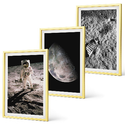 Wall art set Astronaut Moon photo