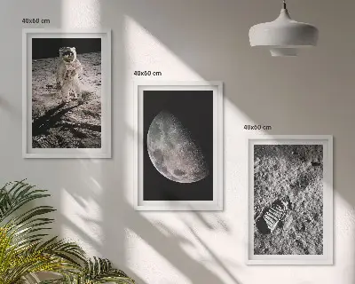 Astronaut moon photo wall art set set of wall art prints