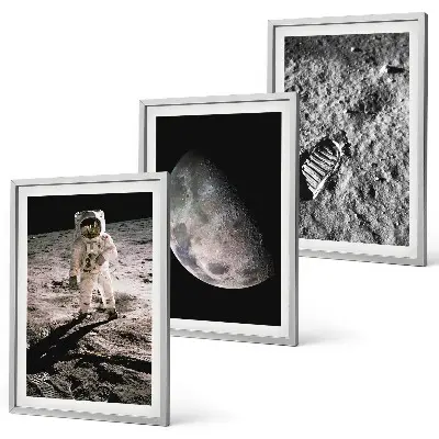 Astronaut moon photo wall art set set of wall art prints