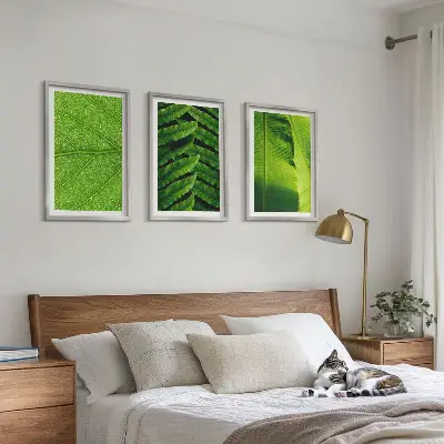 Tropical Leaves Macro Photography Wall Art Set 