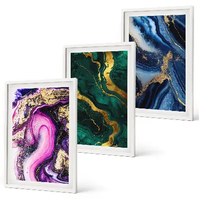 Abstract rose green patterns wall art set set of abstract green rose pattern wall art
