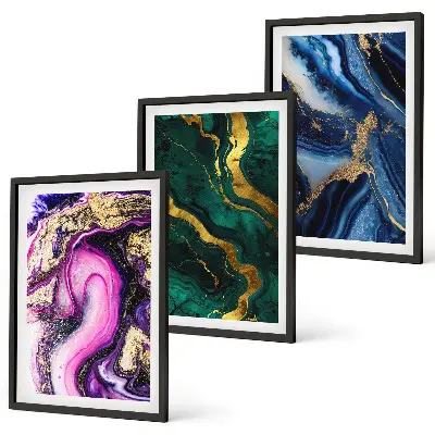 Abstract rose green patterns wall art set set of abstract green rose pattern wall art