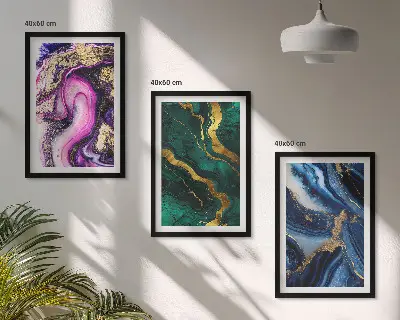 Abstract rose green patterns wall art set set of abstract green rose pattern wall art