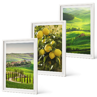 Wall art set Italian citrus and hills