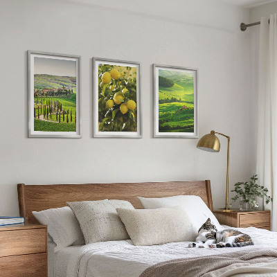 Wall art set Italian citrus and hills