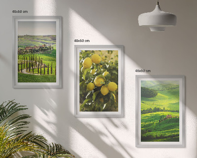 Wall art set Italian citrus and hills