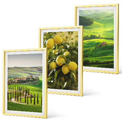 Wall art set Italian citrus and hills