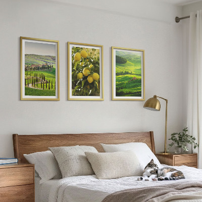 Wall art set Italian citrus and hills