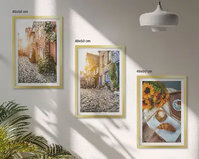 Wall art set Streets coffee sunflowers
