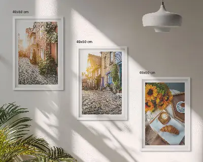 Wall art set Streets coffee sunflowers