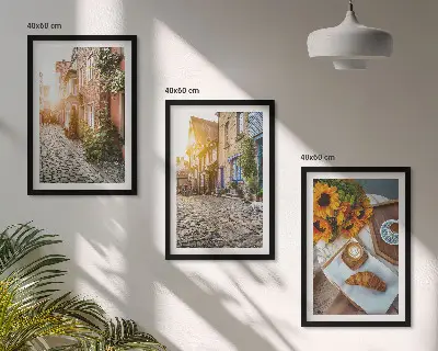 Wall art set Streets coffee sunflowers