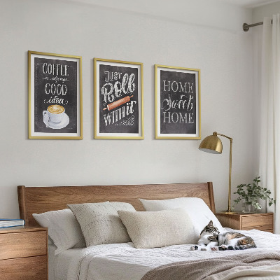 Wall art set Coffee roller home warmth