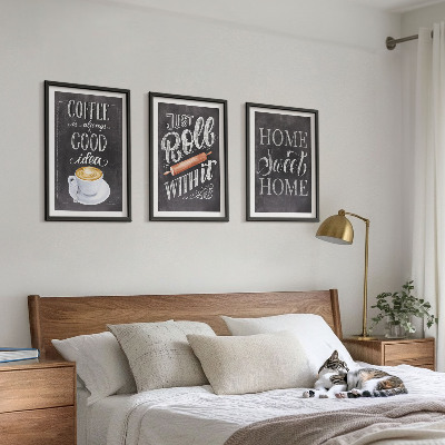Wall art set Coffee roller home warmth