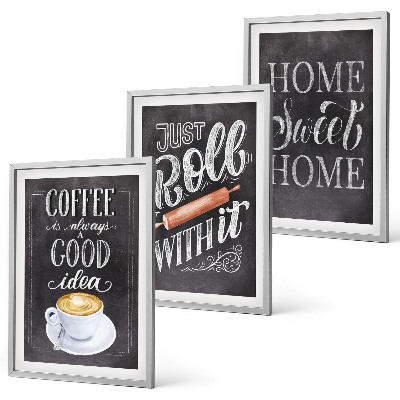 Wall art set Coffee roller home warmth