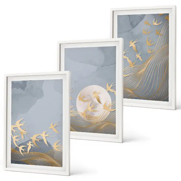 Birds in the sky wall art set set of wall art