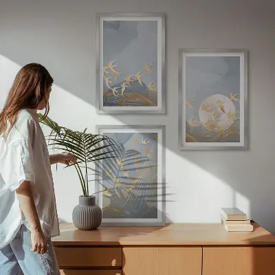 Birds in the sky wall art set set of wall art