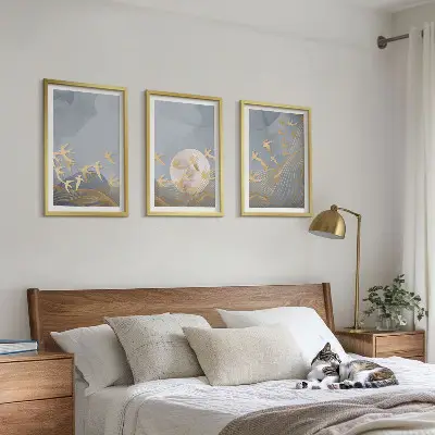 Wall art set Birds flying in the sky