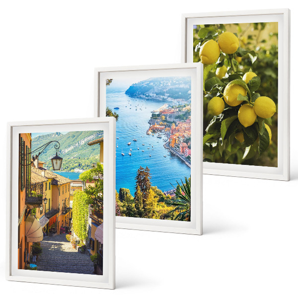 Wall art set Seaside streets, sea of lemons