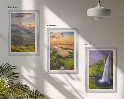 Wall art set Mountain rivers waterfalls nature