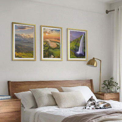 Wall art set Mountain rivers waterfalls nature