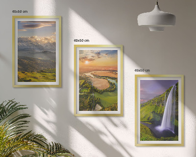 Wall art set Mountain rivers waterfalls nature