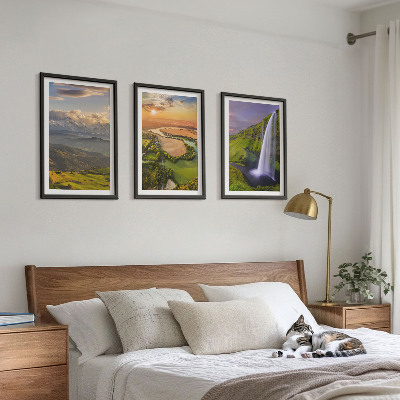 Wall art set Mountain rivers waterfalls nature