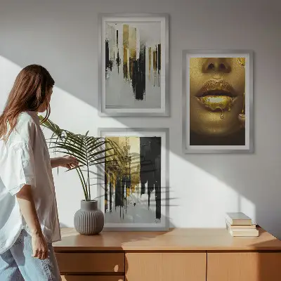 Abstract portrait wall art set abstract portrait painting set