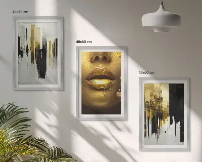 Wall art set Abstract portrait painting