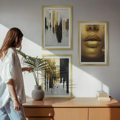 Abstract portrait wall art set abstract portrait painting set