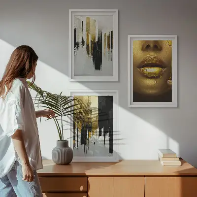 Abstract portrait wall art set abstract portrait painting set
