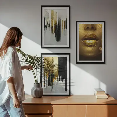 Wall art set Abstract portrait painting