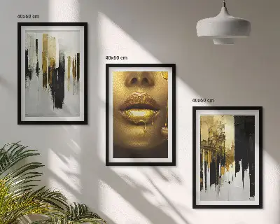 Wall art set Abstract portrait painting