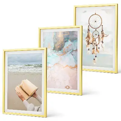 Abstract sea boho wall art set book style prints