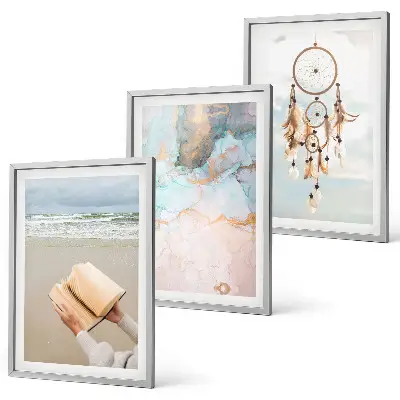 Abstract sea boho wall art set book style prints