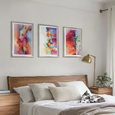 Wall art set Colorful abstractions of form