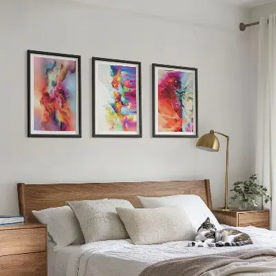 Wall art set Colorful abstractions of form