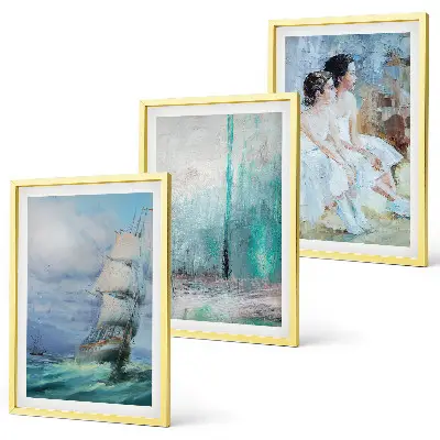 Abstract ship and sea dancer wall art set multi-piece abstract maritime dancer wall art